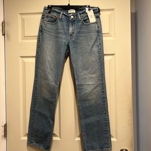 Agolde jeans, size 27, Amber Jean, Libertine. Low waist, straight leg,light wash